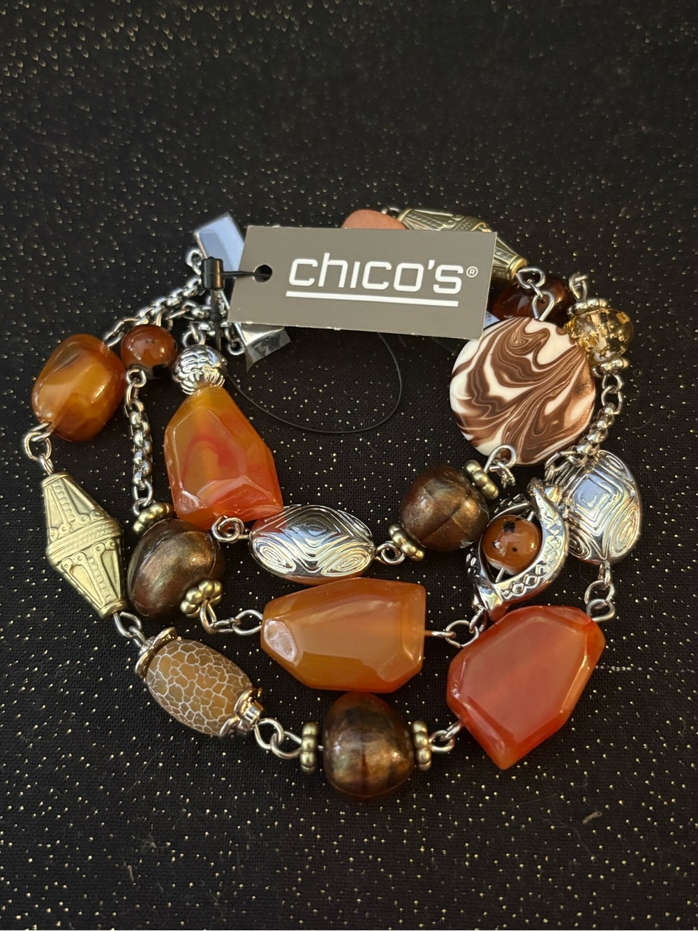NWT 3 Strand Chico's Bracelet